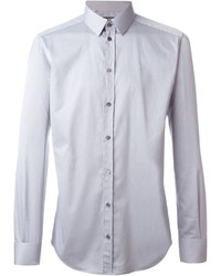 Мужская белая рубашка в вертикальную полоску от Dolce & Gabbana