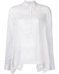 Женская белая рубашка в вертикальную полоску от Stella McCartney