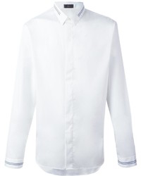 Мужская белая рубашка в горизонтальную полоску от Christian Dior