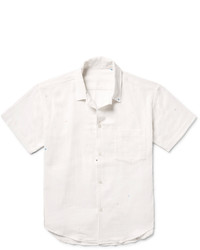 Мужская белая рубашка в горошек от The Elder Statesman