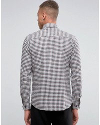 Мужская белая рубашка в мелкую клетку от Selected