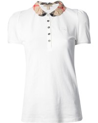 Женская белая рубашка поло от Burberry