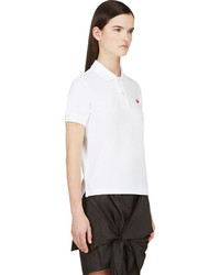 Женская белая рубашка поло от Comme des Garcons