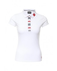 Женская белая рубашка поло от EA7