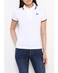 Женская белая рубашка поло от Fred Perry