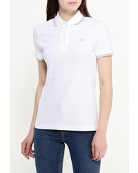 Женская белая рубашка поло от Fred Perry