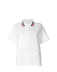Женская белая рубашка поло от Moncler