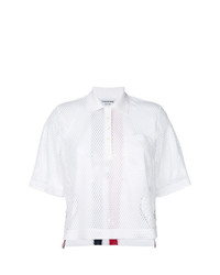 Женская белая рубашка поло от Thom Browne