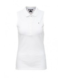 Женская белая рубашка поло от Tommy Hilfiger