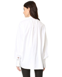 Женская белая рубашка с вышивкой от Tome