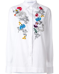 Женская белая рубашка с вышивкой от Ermanno Scervino
