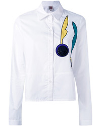 Женская белая рубашка с вышивкой от I'M Isola Marras
