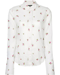 Женская белая рубашка с вышивкой от Isabel Marant