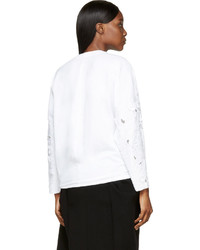 Женская белая рубашка с вышивкой от Giambattista Valli