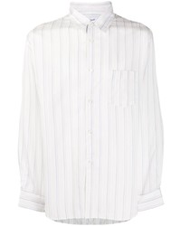Мужская белая рубашка с длинным рукавом в вертикальную полоску от Comme Des Garcons SHIRT
