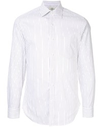 Мужская белая рубашка с длинным рукавом в вертикальную полоску от Kent & Curwen