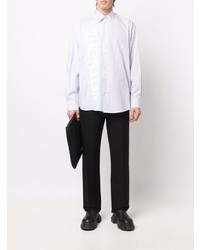 Мужская белая рубашка с длинным рукавом в вертикальную полоску от Vetements