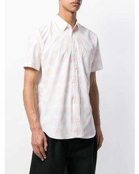 Мужская белая рубашка с длинным рукавом в горошек от Comme Des Garcons SHIRT