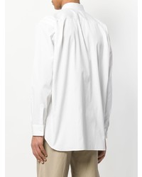 Мужская белая рубашка с длинным рукавом в горошек от Comme Des Garcons SHIRT