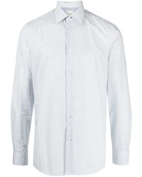 Мужская белая рубашка с длинным рукавом в горошек от Paul Smith