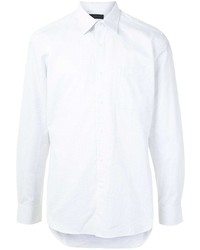 Мужская белая рубашка с длинным рукавом в клетку от D'urban