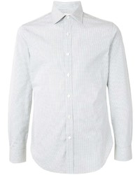 Мужская белая рубашка с длинным рукавом в клетку от Kent & Curwen