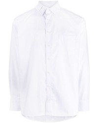 Мужская белая рубашка с длинным рукавом в стиле пэчворк от Kolor