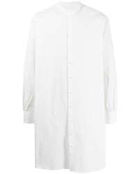 Мужская белая рубашка с длинным рукавом из жатого хлопка от BOURRIENNE