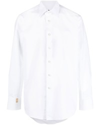 Мужская белая рубашка с длинным рукавом с вышивкой от Billionaire