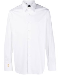 Мужская белая рубашка с длинным рукавом с вышивкой от Billionaire