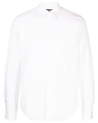 Мужская белая рубашка с длинным рукавом с вышивкой от Black Comme Des Garçons