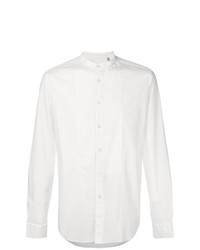 Мужская белая рубашка с длинным рукавом с вышивкой от Dell'oglio