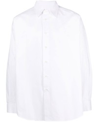 Мужская белая рубашка с длинным рукавом с вышивкой от Diesel