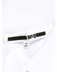 Мужская белая рубашка с длинным рукавом с вышивкой от McQ Alexander McQueen