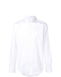 Мужская белая рубашка с длинным рукавом с вышивкой от Ermanno Scervino