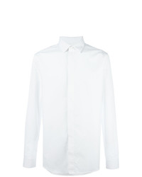 Мужская белая рубашка с длинным рукавом с вышивкой от Givenchy