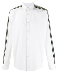 Мужская белая рубашка с длинным рукавом с вышивкой от Les Hommes Urban