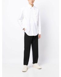 Мужская белая рубашка с длинным рукавом с вышивкой от Wooyoungmi