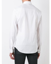 Мужская белая рубашка с длинным рукавом с вышивкой от McQ Alexander McQueen