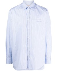 Мужская белая рубашка с длинным рукавом с вышивкой от Valentino Garavani