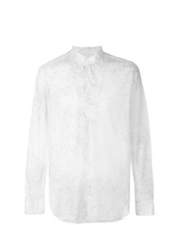 Мужская белая рубашка с длинным рукавом с принтом от Ann Demeulemeester Grise