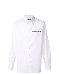 Мужская белая рубашка с длинным рукавом с принтом от Calvin Klein 205W39nyc