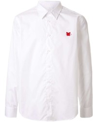 Мужская белая рубашка с длинным рукавом с принтом от CK Calvin Klein