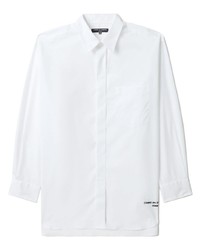 Мужская белая рубашка с длинным рукавом с принтом от Comme des Garcons Homme