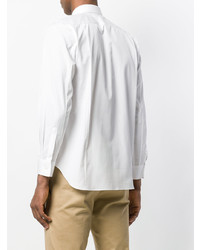 Мужская белая рубашка с длинным рукавом с принтом от Comme Des Garcons Play