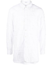 Мужская белая рубашка с длинным рукавом с принтом от Engineered Garments