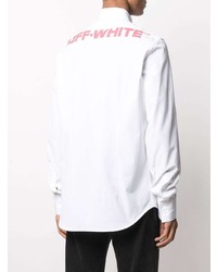 Мужская белая рубашка с длинным рукавом с принтом от Off-White