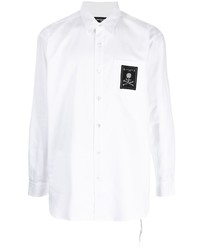 Мужская белая рубашка с длинным рукавом с принтом от Mastermind Japan