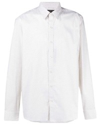 Мужская белая рубашка с длинным рукавом с принтом от MICHAEL Michael Kors