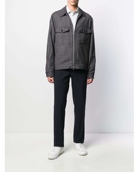 Мужская белая рубашка с длинным рукавом с принтом от Hackett